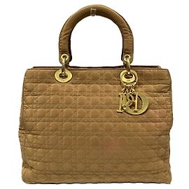 Borsa Dior Ladydior in nylon Marrone