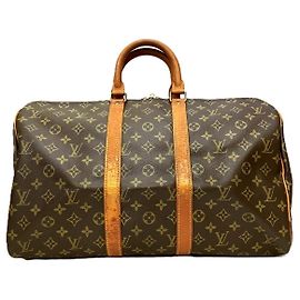 Louis Vuitton Keepall 45 Monogram Boston Bag Marrom