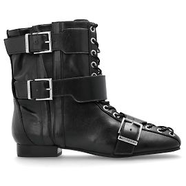 Ganni Bottines en cuir écoresponsable Noir