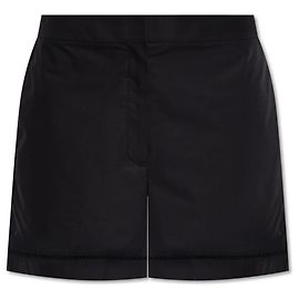 Theory Shorts mit hoher Taille aus Baumwolle Schwarz Schwarz