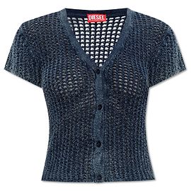 Cardigan Diesel M-REZ Bleu en Coton Bouclé Bleu Bleu Marine