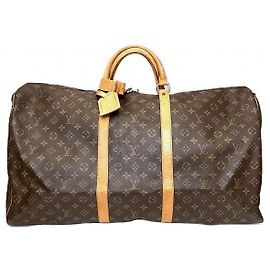 Louis Vuitton Keepall 60 Monogram Canvas Boston Bag Marrom