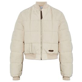 Moschino white cream padded bomber jacket White Cream