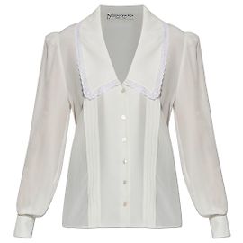 Alessandra Rich Silk Shirt White White