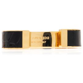 Dsquared2 Messingarmband Manschette schwarz Schwarz