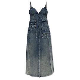 Robe midi en denim bleu Diesel DE-MELVI-S Bleu