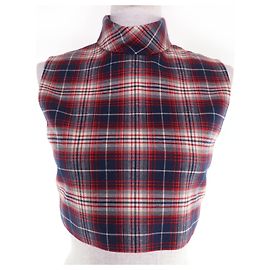 Céline CELINE Flannel Check Cotton Cropped Sleeveless Top Multiple colors