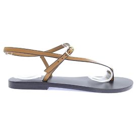 Autre Marque Sandales en cuir A EMERY Marron Noir