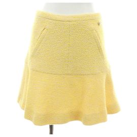 Falda Chanel Beige Amarillo