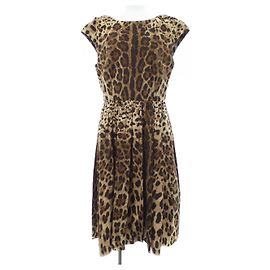 Dolce & Gabbana Brown Leopard Dress Brown Other