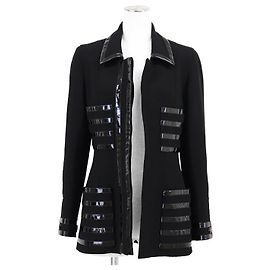 Chanel Wool Tweed Jacket Black