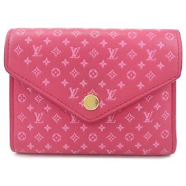 Louis Vuitton Victorine Nanogram Embossed Leather Pink