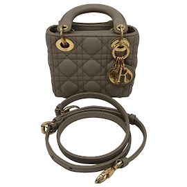 Christian Dior Lady Dior Leather Mini Marron