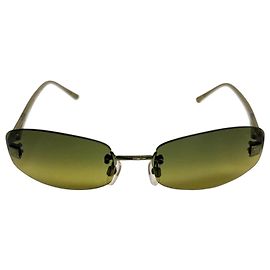 Chanel 4067 Rimless Gradient Sunglasses - Dark Olive Green Olive green