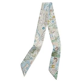 Hermès Twilly Silk Women's Scarf Blue
