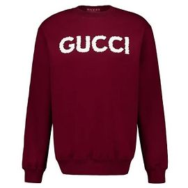 Gucci Bestickter Sweatshirt aus Baumwolljersey Rot
