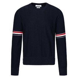 Thom Browne Lana Relaxed Pullover Strick Blau