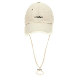 Jacquemus White Cotton Cap (Baseball Hat) White