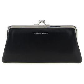 Comme Des Garcons Classic Clasp Black Leather Wallet Black