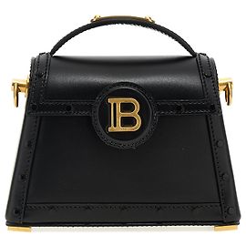 Balmain Borsa in pelle di vitello nera Nero
