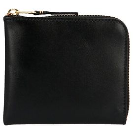 Comme Des Garcons Geldbörse aus schwarzem Kalbsleder Schwarz