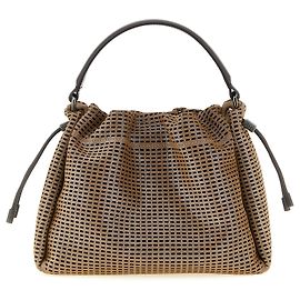 Brunello Cucinelli Sac à main en cuir de veau marron Marron
