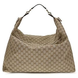 Gucci Schultertasche aus beigem Stoff Beige