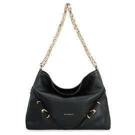 Givenchy Bolsa de ombro em couro de bezerro preto Preto