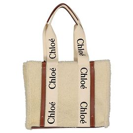 Chloé Beige Lammfell-Tote-Bag Beige