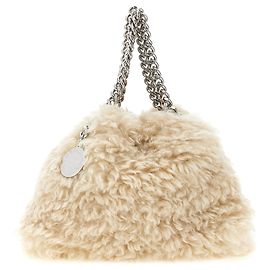 Stella Mc Cartney Sac à main en polyester beige Beige