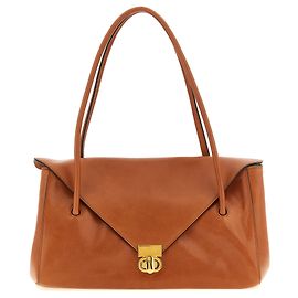 Marni Sac à épaule en cuir de veau marron Marron