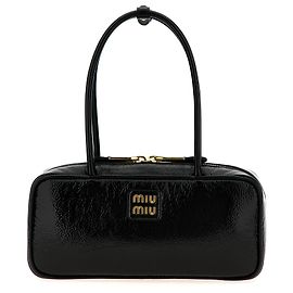 Miu Miu Black Lamb Leather Handbag Black