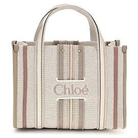 Chloé Borsa a tracolla in cotone beige Beige