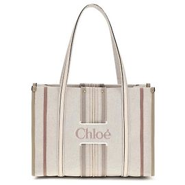 Chloé Bolsa de ombro em algodão bege Bege
