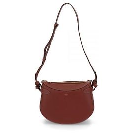 Céline Bolsas em couro de bezerro brilhante Marrom