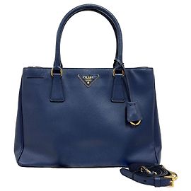 Prada Sac Tote Saffiano Lux Sac à Main Bleu