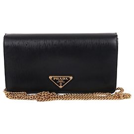 Prada Bolsa de corrente mini Vitello Move WOC Preto