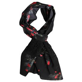Dolce & Gabbana Cachecol envolvente com estampado floral preto Preto