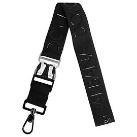 Dolce & Gabbana Black Stretch Polyester Rubberised DG Logo Keychain Black