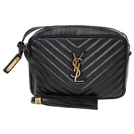 Autre Marque Monogram Leather Lu Camera Bag Black with Gold Hardware Multiple colors