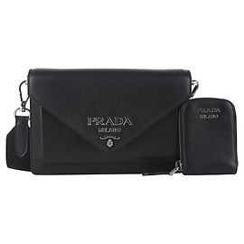 Prada Sac bandoulière Envelop Mini Saffiano Noir
