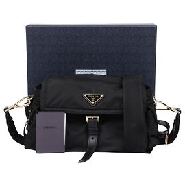 Prada Explore Medium Black Shoulder Bag Black
