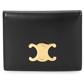 Céline Triomphe Small Tri-fold Kartenetui Schwarz