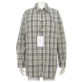 Bottega Veneta Camisa de algodón a cuadros para mujer Multicolor
