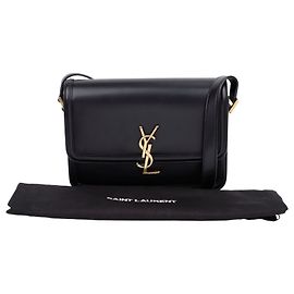 Autre Marque mala Satchel Box Solferino Medium Preta com ferragens douradas Preto