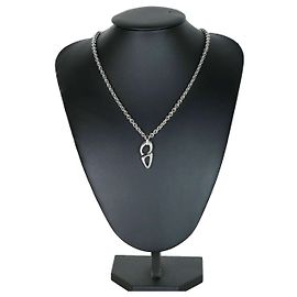 Collier Dior avec pendentif CD marron métal Marron