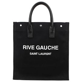 Autre Marque Logo Canvas Tote Bag Schwarz Schwarz