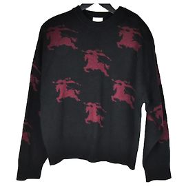 Burberry Strickpullover aus Baumwolle und Seide Schwarz Schwarz