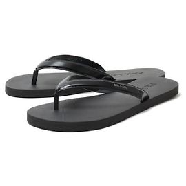 Prada Brushed Leather Flip Flop Black