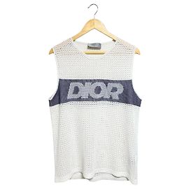 Canotta in mesh Dior bianca Bianco